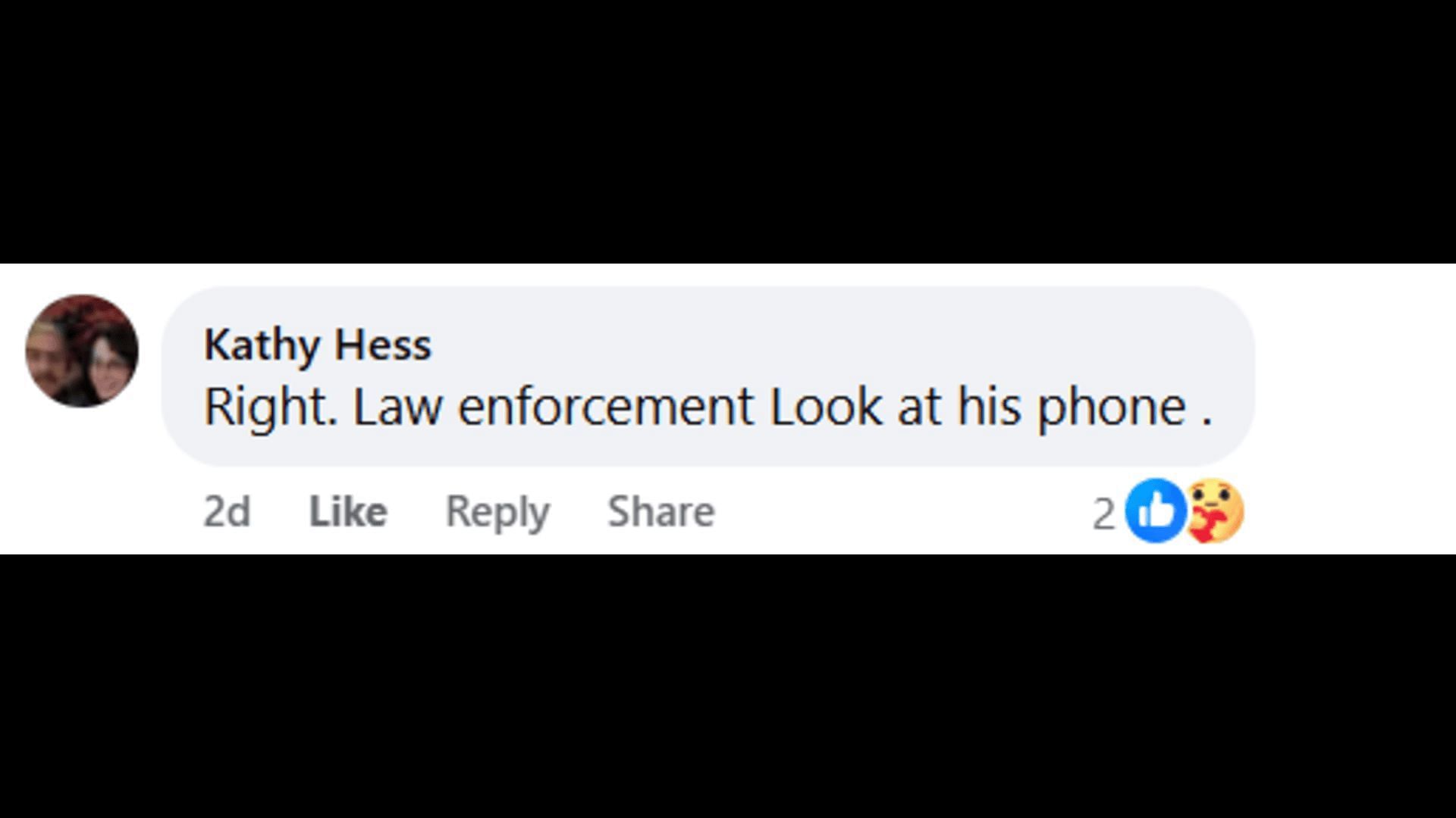 A post made by a fan, saying that law enforcement should look at Drew's phone (Image via Facebook/General Hospital Fans - Official)